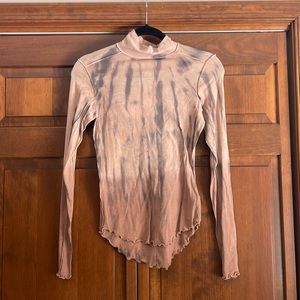 NWOT Free People Tie Dye Long Sleeve Top